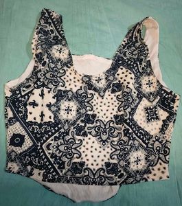 Paisley Print Sleeveless Top