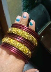 Festival Wear Golden Bangle ( 2)