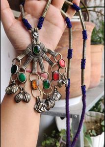 Real afghan Vintage Tribal long Necklace