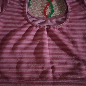 Pink Striped Blouse