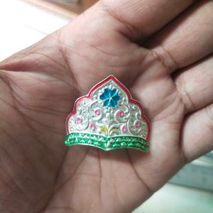 Pure Silver Mukut(मुकुट) for Thakur ji