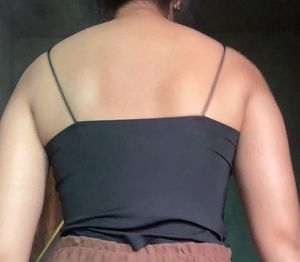 Sleek Black Spaghetti Strap Top