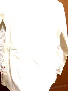 White Ethnic Jacket with Embellishments