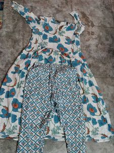 Floral Print Kurta with Pants Set