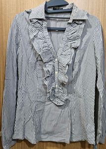 Striped Ruffle Blouse