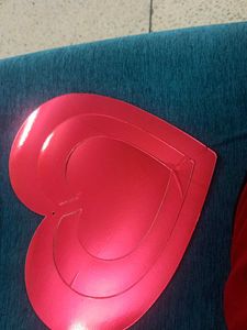 Red Heart Shaped Decorative Piece 3d
