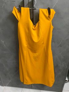 Vibrant Yellow Cap Sleeve Dress