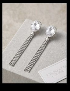 Elegant Drop Earrings with Crystals