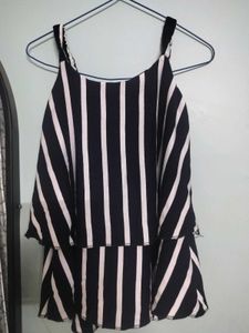 Navy &amp; White Striped One-Piece top