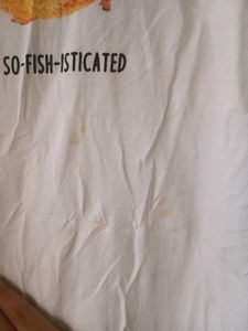 y2k tee Fish Graphic T-Shirt plain white