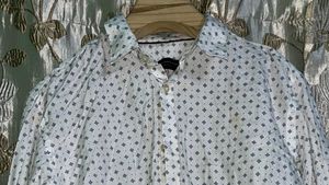 Patterned White Shirt