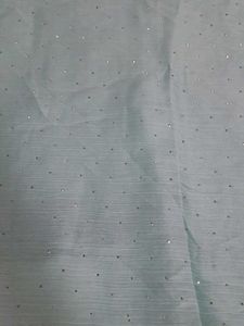 Beautiful Sequined Teal Saree