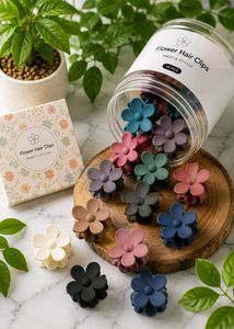 Cute Flower Hair Clips (Set of 6)