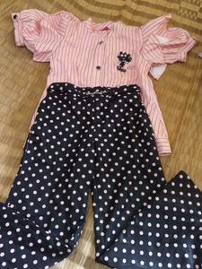 Girls' Striped Top & Polka Dot Pants