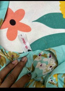 Light Blue Floral Summer Dress
