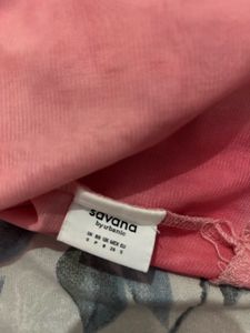 Sheer Pink Tie-Front Long Sleeve Top
