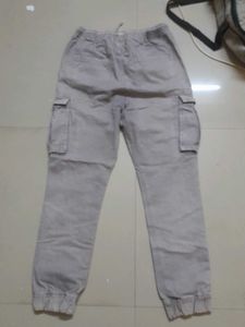 Grey Cargo Jogger Pants