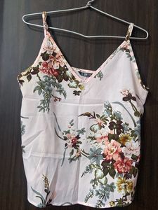 Shein Top With Floral Print Size m