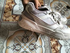 White &amp; Purple Casual Sneakers