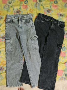Trendy Cargo Jeans - 2 Pairs