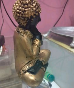 Beautiful Golden And Black Finish Buddha Statue