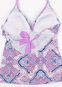 Print Halter Bikini Top