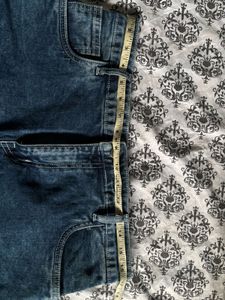 Denim Midi Skirt with Slit