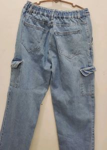 Light Wash Cargo Jeans