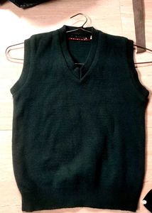 Men's Green V-Neck Sweater Vest