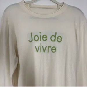 Cream "Joie de Vivre" Long Sleeve Top