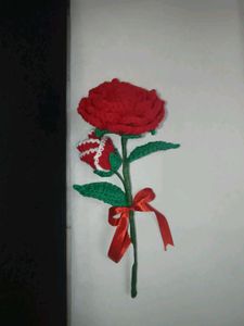 Crochet Single Rose Flower