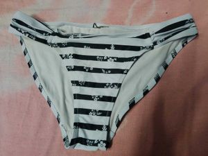 Striped Floral Bikini Bottom
