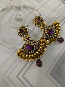 Exquisite Gold Tone Statement Earrings