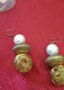 Statement Beaded Dangle Earrings