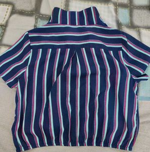 Navy Blue Cropped Top