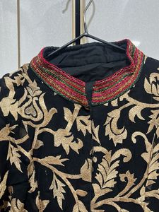 Elegant Black Kurta with Gold Embroidery