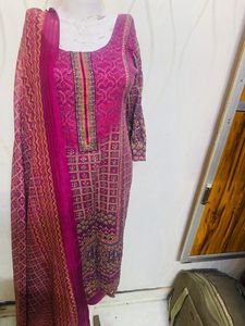 Rose Color 3 Pec Cotton Suit