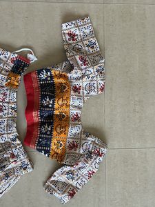 Bohemian Print Lehenga Choli Set