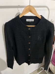 Cozy Black Knit Cardigan