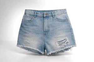 Distressed Denim Shorts