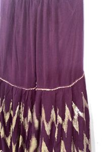 Geogrette Purple Colour Suit Pallazo