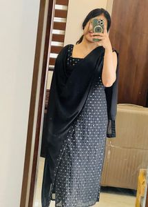 Elegant Black Kurta Set with Dupatta