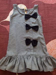 Cute Houndstooth Dress with Bows