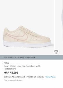 Nike Court Vision Sneakers with Perforations
