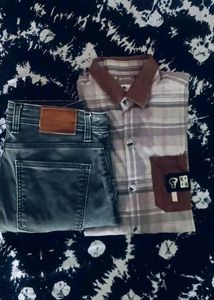 Men's Plaid Shirt & Jeans full combo