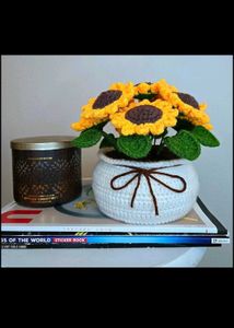 Crochet Sunflower 🌻 With Pot