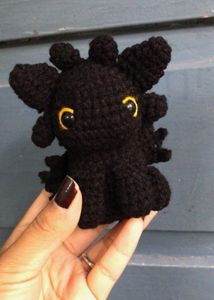 Crocheted toothless Dragon Toy keychain