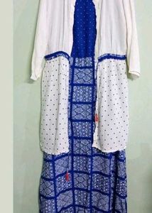 Never Used, Blue White  Shrug A-line Kurta