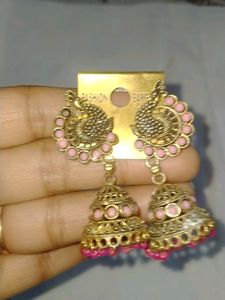 Pink Jhumka