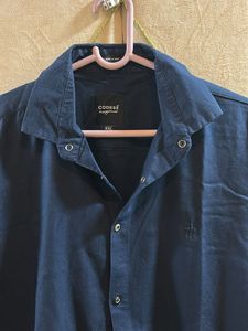 Mens Navy Blue Plain Shirt
